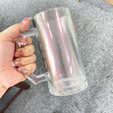 USA RTS_Last one case 16oz Blank Sublimation Iridescent Mix Colors Glass Beer Mug With Handle Sold By Case BLB024- GGblanks
