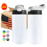 12oz 20oz China Warehouse White Blank Sublimation Sports Kids Water Bottle_GGblanks