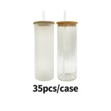 25oz Blank Sublimation Frosted Glass Straight Tumbler_GGblanks