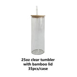 25oz Blank Sublimation Frosted Glass Straight Tumbler_GGblanks