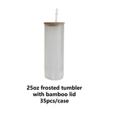 25oz Blank Sublimation Frosted Glass Straight Tumbler_GGblanks