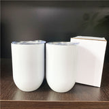 China RTS_12oz Straight Sublimation Wine Tumbler White Glossy 50PCS YP00280005 - GGblanks