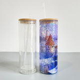 25 Pack 12oz 15oz 20oz Blank Sublimation Pre Drilled  Double Wall Glass Can for Snow Globe_GGblanks