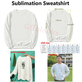 Ship from CN Warehouse White Sublimation Blanks Men Women Long Sleeve Sweatshirts Mix Sizes 25pcs Sold By Case YIPAISWT-GGblanks