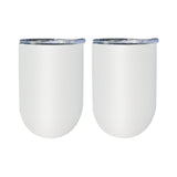 China RTS_12oz Straight Sublimation Wine Tumbler White Glossy 50PCS YP00280005 - GGblanks