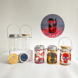 36 Pack USA warehouse 11oz Solar Lights Mason Jar Glowing Elf Glass Can wind Spinner_GGblanks