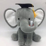 White Blank Sublimation Cute Big Ears Gray Elephant Grad Gifts Soft Plush Toys Wholesale OEM Sublimation Graduation Elephant White Ears 25pcs one case-GGblanks