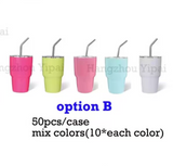 😍 China RTS_Mini 2oz Tumblers Wine Shot glasses for  Blank Sublimation XJB50 50PCS- GGblanks