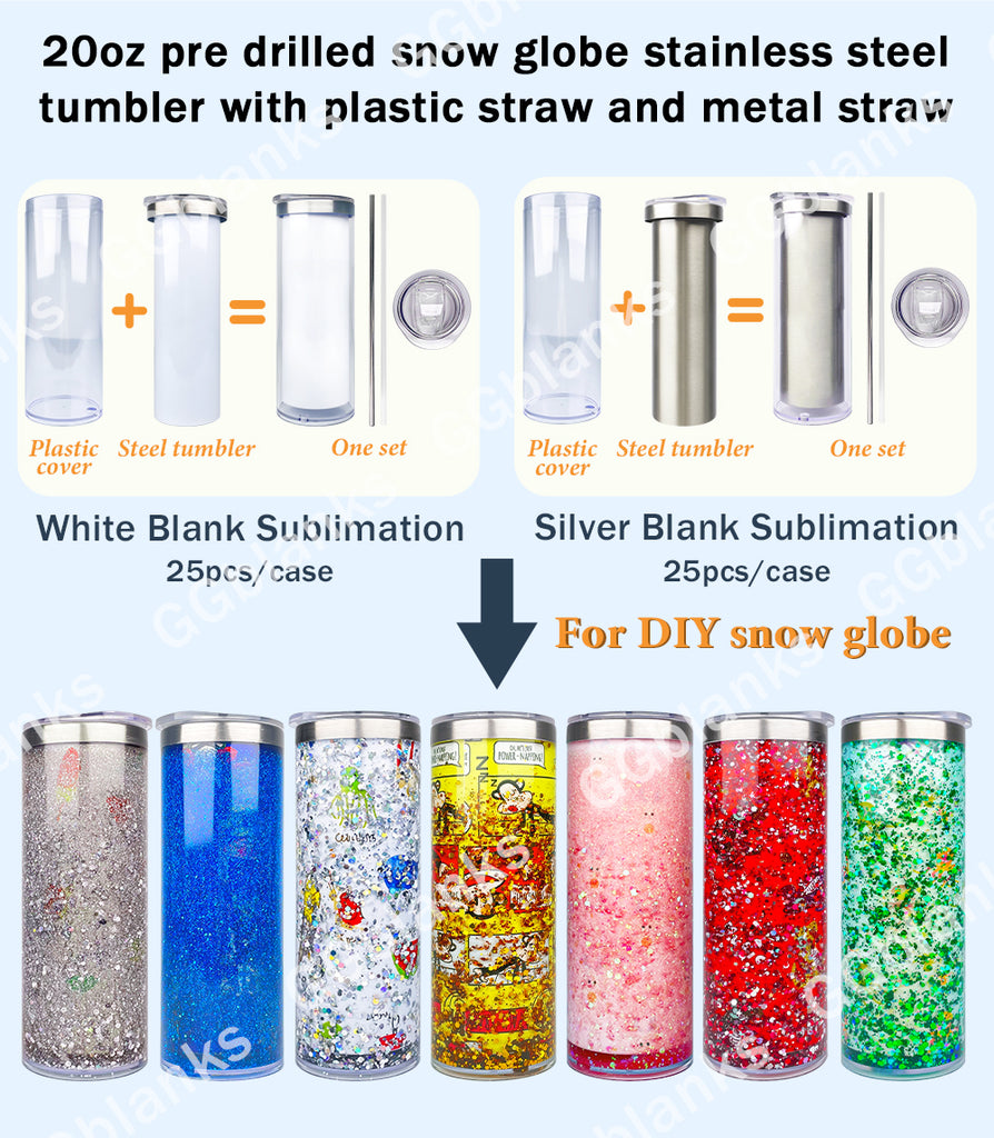 Ship from USA RTS Sublimation 20oz sparkly stanley tumblers for