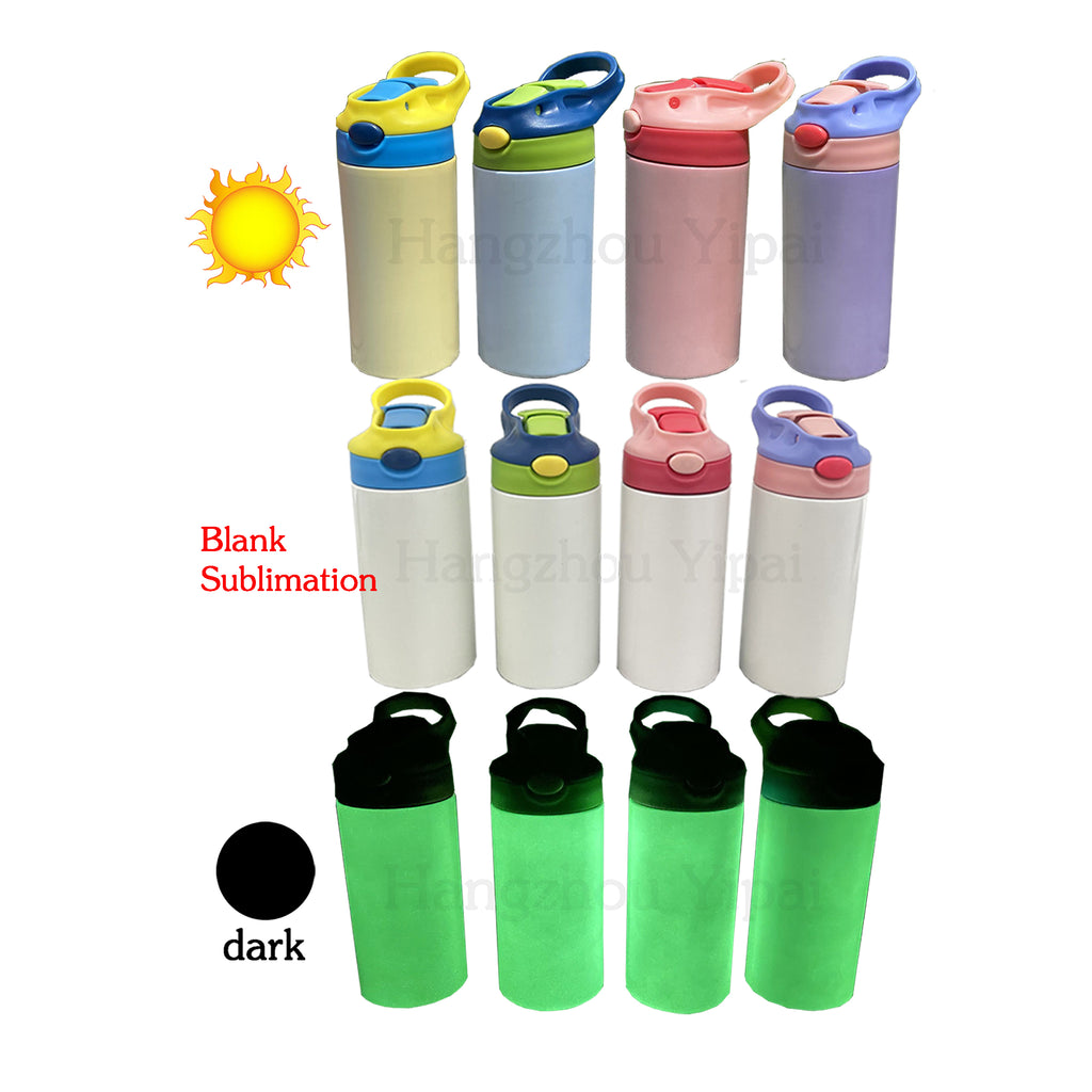 Kids UV and Glow in the Dark Flip Top Sublimation Tumbler 12 oz